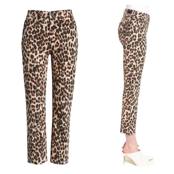 PAIGE Animal Print Cropped Jeans - Picture 2 of 9